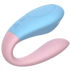 Mrow 03 - parvibrator - genopladelig og vandtæt - blå/pink