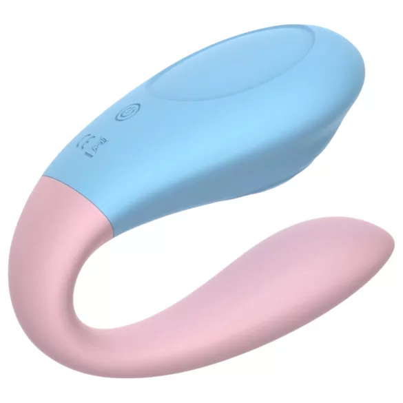 Mrow 03 - parvibrator - genopladelig og vandtæt - blå/pink