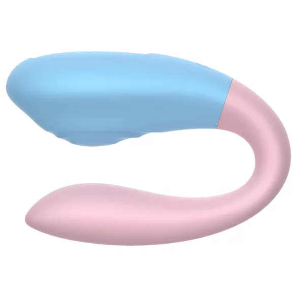 Mrow 03 - parvibrator - genopladelig og vandtæt - blå/pink