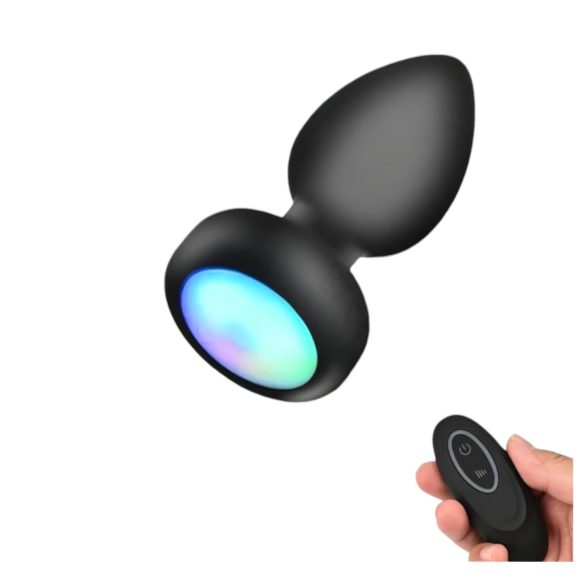 Mrow - lysende, trådløs anal vibrator (sort)