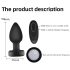 Mrow - lysende, trådløs anal vibrator (sort)