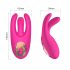 Mrow - genopladelig, 3-grenet klitorisvibrator (pink)