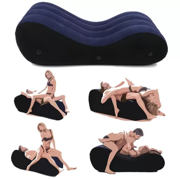 Magic Pillow - oppustelig sexsofa - stor - blå
