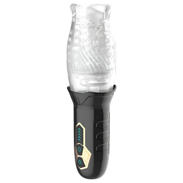 Leopard Bellucci 360 - Roterende Vibrator (gennemsigtig-sort)