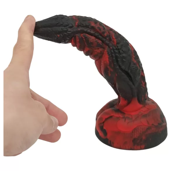 OgazR - dildo - rillet - 20 cm rød