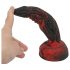 OgazR Hell Dong - rillet dildo - 20 cm (rød)