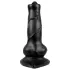 Animalorny - hundedildo - realistisk - sort 12cm
