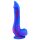 Inkipus - silikondildo med kugler - 18cm (blå-pink)