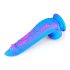 Inkipus - silikondildo med kugler - 18cm (blå-pink)