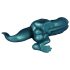 Dinosaur silikondildo - 26 cm (turkis)