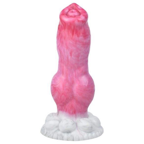 Bulldog dildo - 17cm (pink)