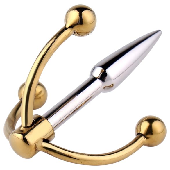 Urethralplay - forankret metal dilator - 4,5 cm (sølv)