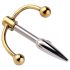 Urethralplay - forankret metal dilator - 4,5 cm (sølv)