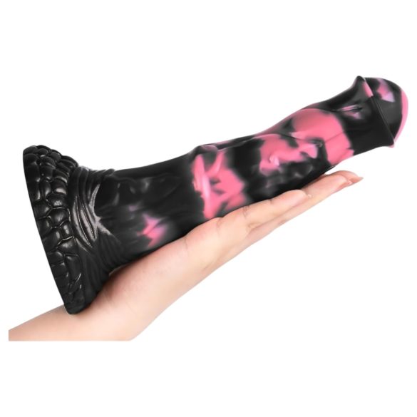 Bad Horse - silikone hestepenis dildo - 18cm (sort-lyserød)