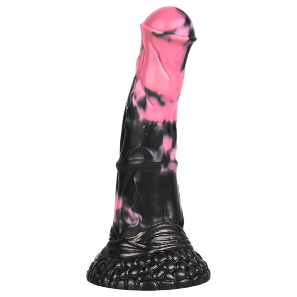 Bad Horse - silikone hestepenis dildo - 18cm (sort-lyserød)
