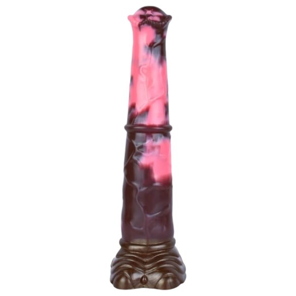 Bad Horse Dildo - 24cm i silikone (brun-rosa)
