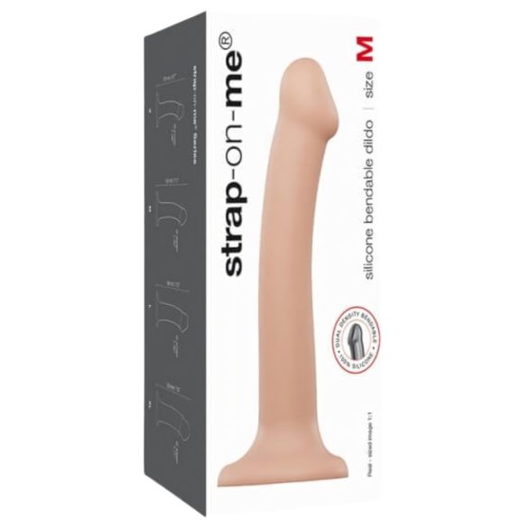 Strap-on-me M - dobbelt lag realistisk dildo - medium (naturfarve)