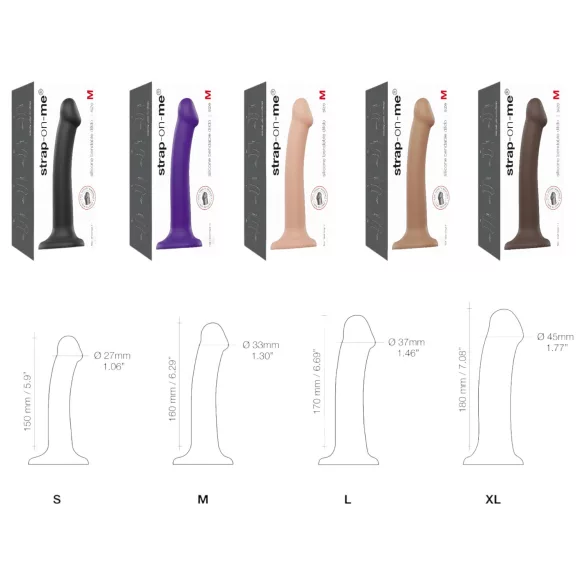 Strap-on-me - dobbeltlag dildo - sort