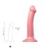 Strap-on-me Metallic Shine M - hudvenlig dildo (metal pink)