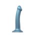 Strap-on-me Metallic Shine M - hudvenlig dildo (metalblå)