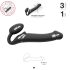 Strap-on-me M - justerbar vibrerende strap-on - medium (sort)