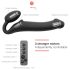 Strap-on-me M - justerbar vibrerende strap-on - medium (sort)