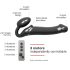Strap-on-me M - justerbar vibrerende strap-on - medium (sort)