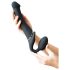 Strap-on-me M - justerbar vibrerende strap-on - medium (sort)