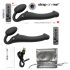 Strap-on-me M - justerbar vibrerende strap-on - medium (sort)