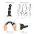 Strap-on-me Balls S - kugleformet sugekopdildo (sort)