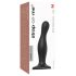 Strap-on-me Curvy M - Bølget dildo med sugekop (sort)