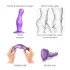 Strap-on-me Curvy S - bølget dildo med sugekop (lilla)