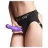 Strap-on me Curvy S - bølget dildo med sugekopholder (lilla)