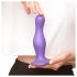 Strap-on-me Curvy L - bølget dildo med sugekop (lilla)