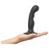 Strap-on-me P&G S - bøjet dildo med sugekop (sort)