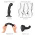 Strap-on-me - dildo med sugekop - bøjet - sort