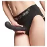 Strap-on-me - dildo med sugekop - bøjet - sort