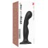 Strap-on-me P&G M - Bøjet dildo med sugekop (sort)