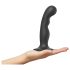Strap-on-me P&G M - Bøjet dildo med sugekop (sort)