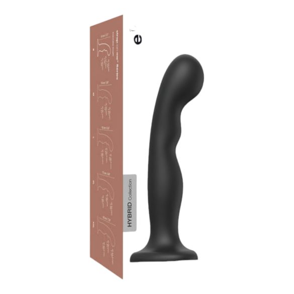 Strap-on-me P&G L - bøjet dildo med sugekop (sort)