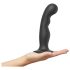 Strap-on-me P&G L - bøjet dildo med sugekop (sort)