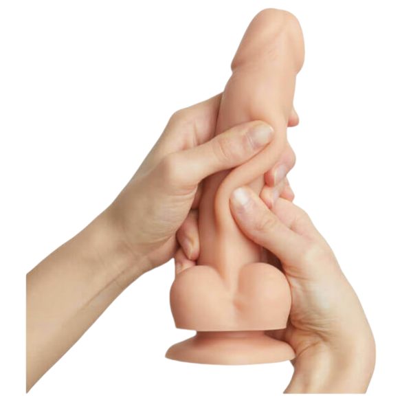 Strap-on-me S - dobbeltlags, sugekop-dildo (naturlig)