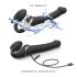 Strap-on-me M - Sort luftbølge strap-on vibrator