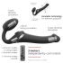 Strap-on-me M - Sort luftbølge strap-on vibrator