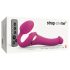 Strap-on-me S - bølgelyds-vibrator med sele (pink)
