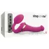 Strap-on-me - strap-on vibrator med luftbølger - pink