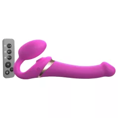   Strap-on-me - strap-on vibrator med luftbølger - silikon pink