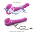 Strap-on-me - strap-on vibrator med luftbølger - silikon pink