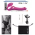 Strap-on-me - strap-on vibrator med luftbølger - silikon pink