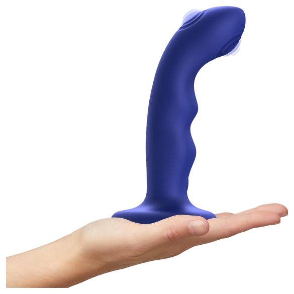 Vandtæt pulserende G-punktvibrator - Strap-on-me M (blå)